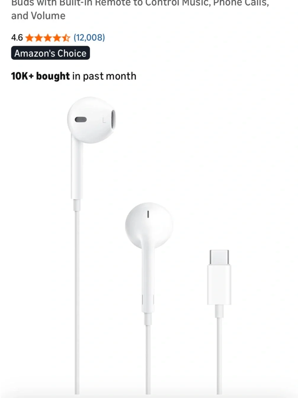Apple White Lightning EarPods with Remote and Mic